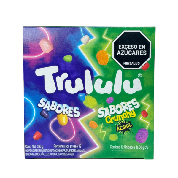 GOMA TRULULU SABORES CRUNCHY X 12UNDS