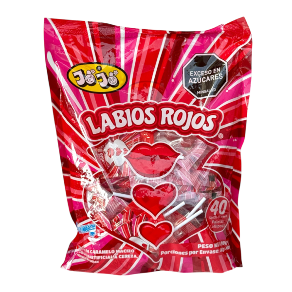 CHUPETA LABIOS ROJOS X 40UND